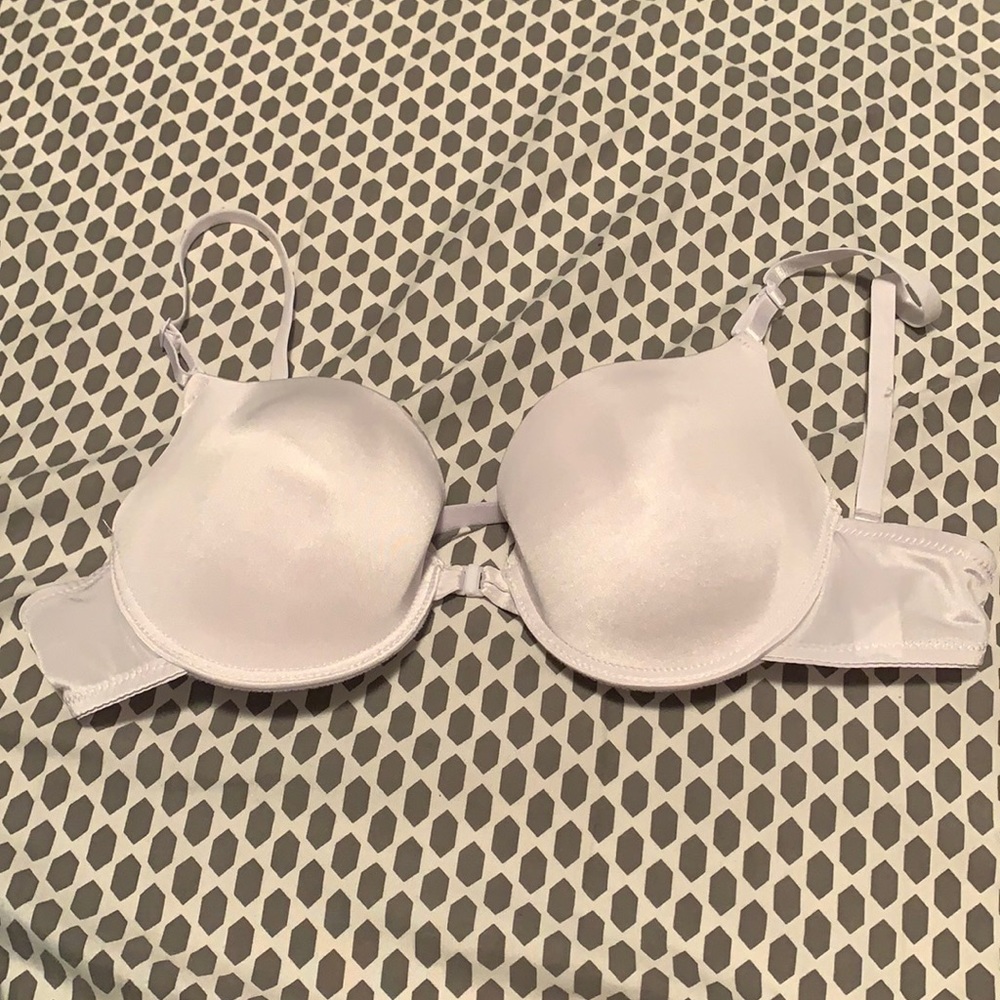 White adjustable strap bra